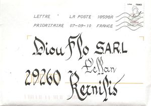 Lettre calligraphiée