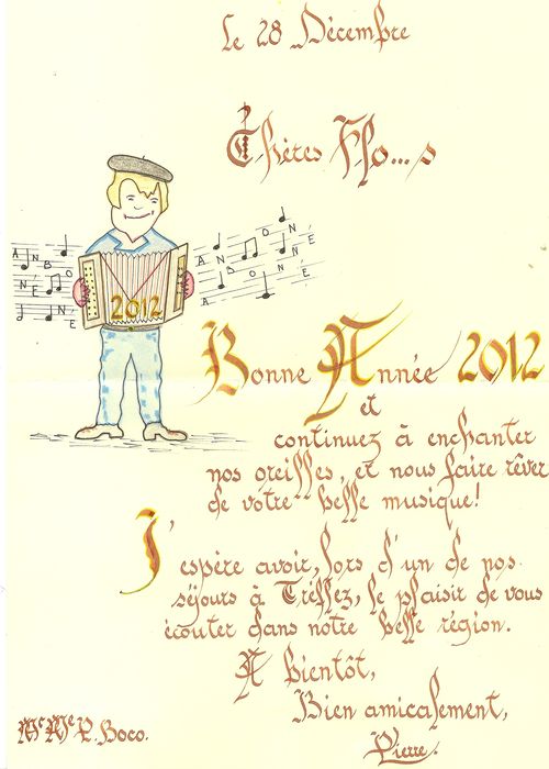 Carte de voeux de Pierre