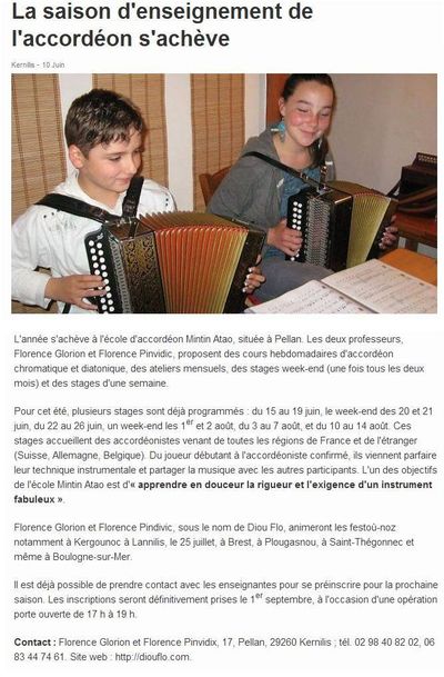 Ouest-France, 10 juin 2015