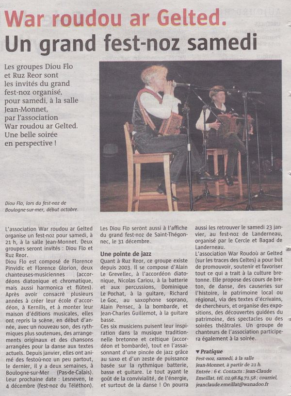 Le Télégramme, 26 octobre 2015